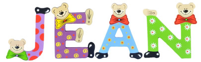 Playshoes Kinder Holz-Buchstaben Namen-Set JEAN - sortiert 