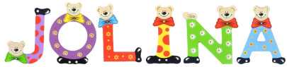 Playshoes Kinder Holz-Buchstaben Namen-Set JOLINA - sortiert 