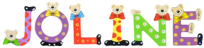 Playshoes Kinder Holz-Buchstaben Namen-Set JOLINE - sortiert 