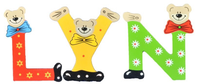 Playshoes Kinder Holz-Buchstaben Namen-Set LYN - sortiert 
