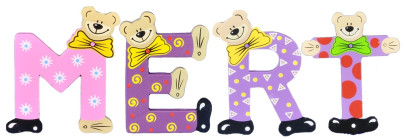 Playshoes Kinder Holz-Buchstaben Namen-Set MERT - sortiert 