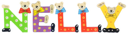 Playshoes Kinder Holz-Buchstaben Namen-Set NELLY - sortiert 