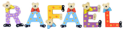 Playshoes Kinder Holz-Buchstaben Namen-Set RAFAEL - sortiert 