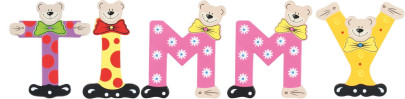 Playshoes Kinder Holz-Buchstaben Namen-Set TIMMY - sortiert 