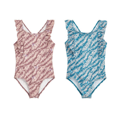 Playshoes Kinder UV-Schutz Badeanzug Blümchen Badebekleidung Badehose und Oberteil für Mädchen 
