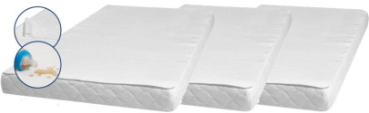 Playshoes Molton/Frottee-Betteinlage 40x50cm 3er Pack, Größe: one size, Farbe: weiß 