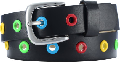 Playshoes PU-Gürtel mit Nieten, Größe: 80cm, Farbe: schwarz 
