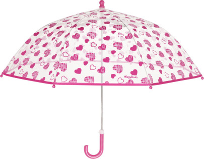 Playshoes Regenschirm Herzchen, Größe: original, Farbe: transparent 