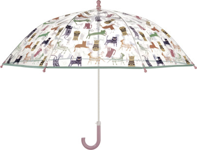 Playshoes Regenschirm Katzen allover, Farbe: transparent, Größe: original 