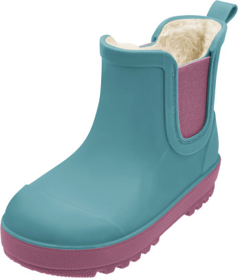 Playshoes Regenstiefel Halbschaft gefüttert, Farbe: petrol, Größe: 28 