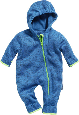 Playshoes Strickfleece-Overall, Größe: 62, Farbe: blau 