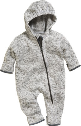 Playshoes Strickfleece-Overall, Größe: 80, Farbe: grau 