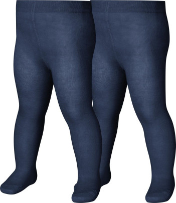Playshoes Strumpfhose uni Doppelpack, Größe: 50/56, Farbe: marine 