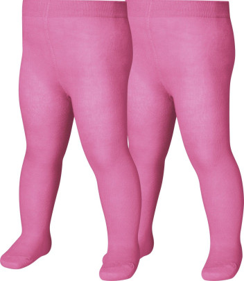 Playshoes Strumpfhose uni Doppelpack, Größe: 50/56, Farbe: pink 