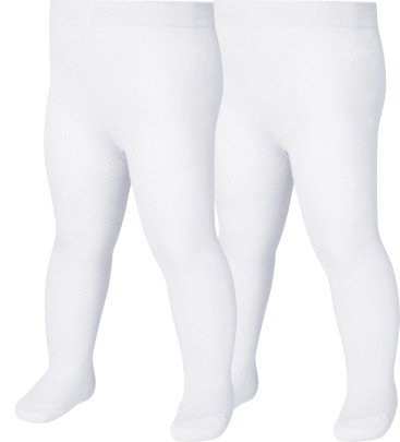 Playshoes Strumpfhose uni Doppelpack, Größe: 50/56, Farbe: weiß 