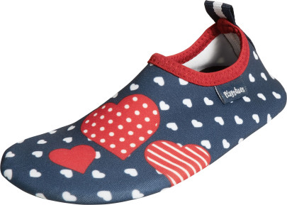 Playshoes UV-Schutz Barfuß-Schuh Herzchen, Größe: 18/19, Farbe: marine 