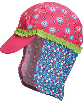Playshoes UV-Schutz Mütze Blumen, in pink, Größe 53cm 