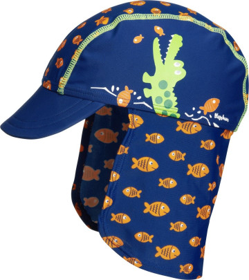 Playshoes UV-Schutz Mütze Krokodil, Größe: 49cm, Farbe: marine 