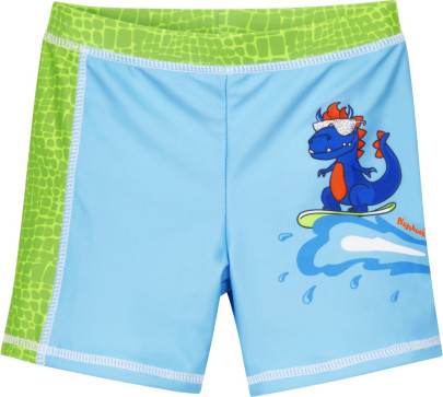 Playshoes UV-Schutz Shorts Dino, Größe: 98/104, Farbe: blau/grün 