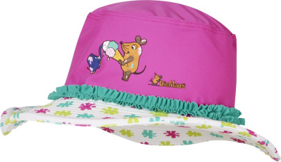 Playshoes UV-Schutz Sonnenhut DIE MAUS Blumen, Größe: 51cm, Farbe: weiß/rosa 