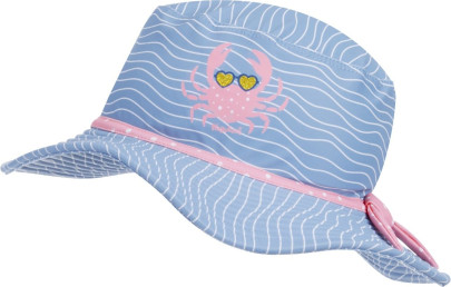Playshoes UV-Schutz Sonnenhut Krebs, Größe: 55cm, Farbe: blau/pink 