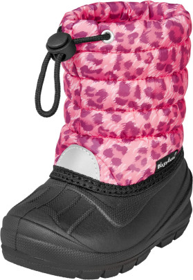 Playshoes Winter-Bootie Leo-Print, Farbe: pink, Größe: 20/21 