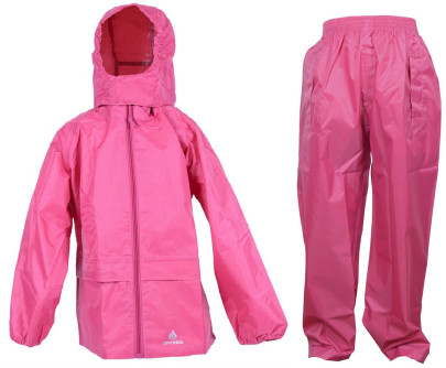 Regenanzug-Set für Kinder Pink Größe 158 - 164 | DRY KIDS Pink | 158-164