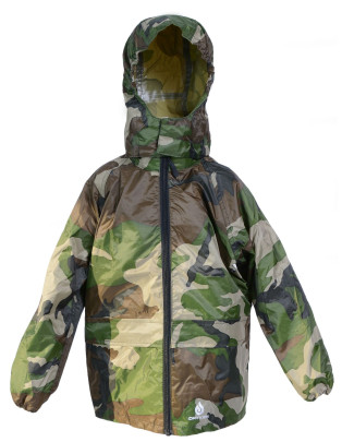 Jacke für Kinder Camouflage-Grün Größe 158 - 164 | DRY KIDS Camouflage-Grün | 158-164