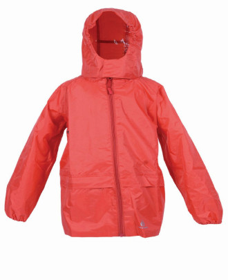 Regenjacke für Kinder Rot Größe 122 - 128 | DRY KIDS 122 - 128 | Rot