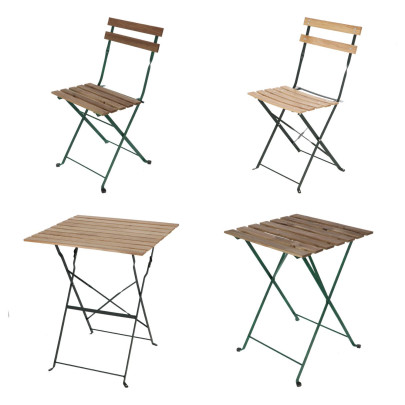 Rivanto® Bistrotisch mit Stühlen aus Stahl, 41 x 45 x 82,5 cm, Gartentisch, Gartenstuhl 