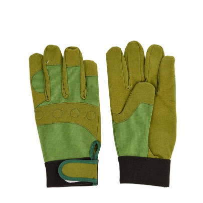 Rivanto® Garten Handschuhe Griff & Schutz Größe L, Bodenhandschuhe für Garten und Beet, Arbeitshandschuhe mit Klettverschluss, atmungsaktiv 