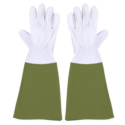 Rivanto® Garten Handschuhe mit Stulpe Größe L, Länge 19 cm, Pflanz- und Bodenhandschuhe für Garten und Beet, Arbeitshandschuhe, atmungsaktiv 