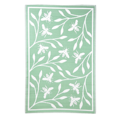 Rivanto® Gartenteppich Bienenmuster Design sortiert rechteckig 182 x 122 cm 