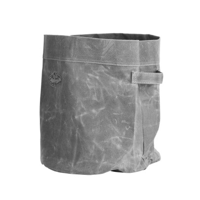 Rivanto® Gewachster Canvas Utensilienkorb L, Aufbewahrungskorb aus gewachstem Leinenstoff, mit Griffen, Transport-Tasche, Leinentasche, Canvas Tasche 
