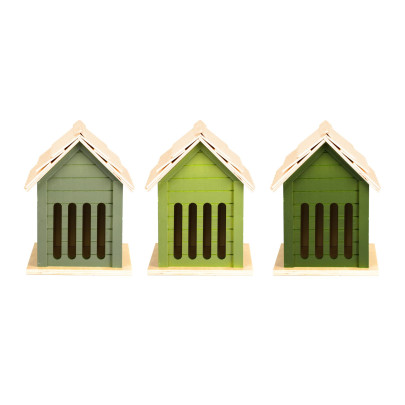 Rivanto® Grüntöne Serie Schmetterlingshaus, farbig sortiert, verschiedene Grüntöne, hellgrün/grün/dunkelgrün, Farbwahl nicht möglich Anzahl: 1 Stück