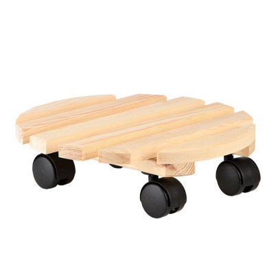 Rivanto® Pflanzentrolley RUND, Farbe wählbar, mobiler Untersetzer für Blumentöpfe, Blumenkästen, Übertöpfe 