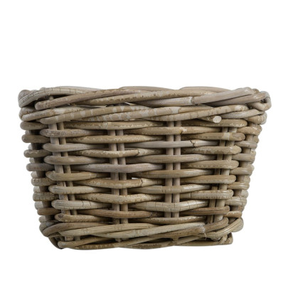 Rivanto® Regal Korb, Aufbewahrungskorb, Rattan Korb, L 46 x B 24,5 x H 15,7 cm 