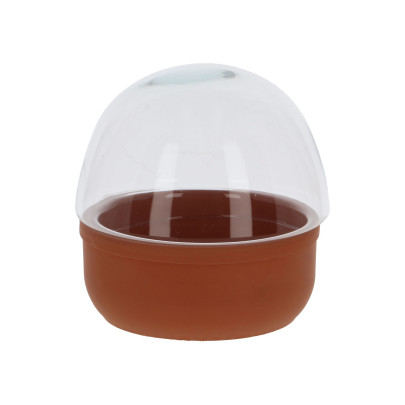 Rivanto® Terrarium- Pflanzgefäß, 1 Stück, aus Terracotta und Glas, verschiedene Größen 