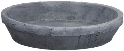 Rivanto® Untersetzer aus Terracotta, rund Ø 15,7 x 3,3 cm, Blumentopf, Pflanztopf in grau 