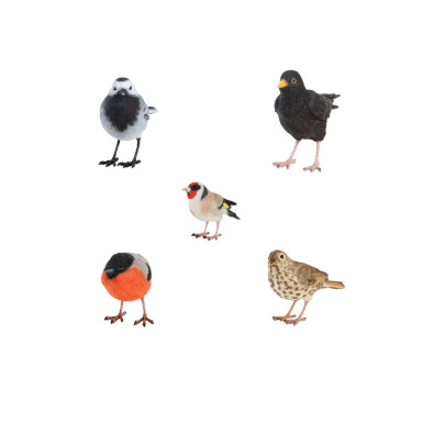 Rivanto® Vogelfiguren für Garten-Dekoration, authentische Tierfiguren aus Kunststoff 