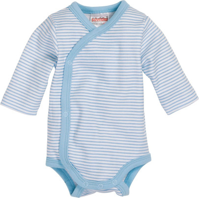 Schnizler Flügelhemd Langarm Ringel, in weiß/bleu, Größe 50 
