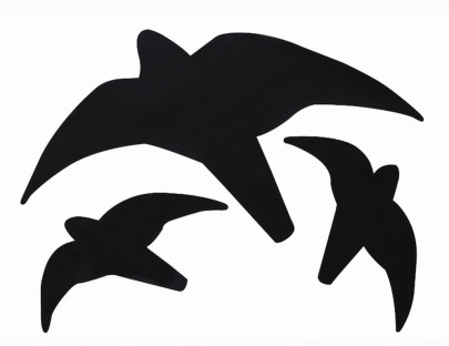 SCHWEGLER Greifvogelsilhouette 3-teilig, selbstklebende, hochwertige Folie 