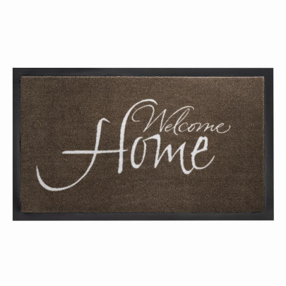 SIENA HOME Fußmatte Peva Welcome Home, 45 x 75 cm, taupe 