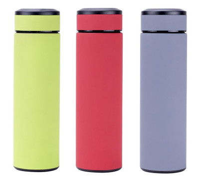 Steuber Edelstahl Thermoflasche mit Tee-Einsatz, Edelstahl, 480 ml, Farbe wählbar 
