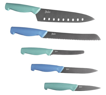 Steuber Küchenmesser Serie, scharfe Kochmesser für Fisch, Fleisch, Kräuter, Küchenmesser mit ergonomischem Griff 