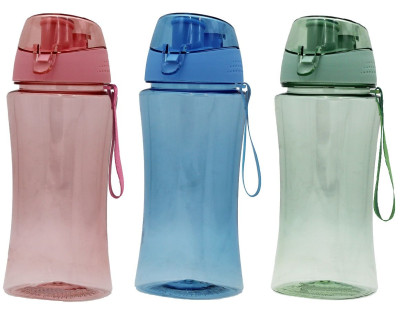 Steuber LoopY Kinder Trinkflasche 460ml, Farbe wählbar, Sportflasche mit Schraubverschluss, angenehme Trinköffnung 