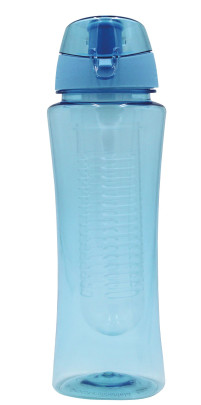 Steuber Trinkflasche Flavour 700ml hellblau mit Filtereinsatz, für Sport & Freizeit, Schraubverschluss mit Dichtungsring, Tragelasche hellblau
