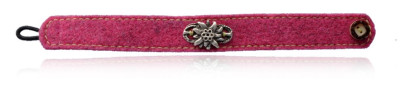 Stöckelmaier Trachtenarmband aus Filzband, rosa, Filz-Trachtenarmkette 