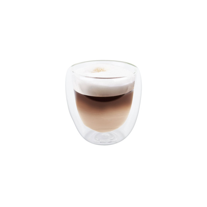 Axentia 6er Set Doppelwandiges Kaffeeglas , Isolierglas, 250 ml für Tee, Kaffee, Heißgetränke