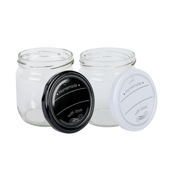 Axentia Einmachglas HOMEMADE 425 ml mit Beschriftungszeile, kleines Marmeladenglas, ideal für Nachspeise oder Vorspeise